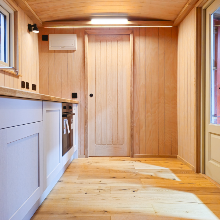 WildNomadShepherdsHutforsalewithlargeopenplanlivingspace builtinkitchen bathroomandkingsizebedroomandsoftclosingbathroomdoor 768x768